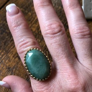Stella adjustable green ring